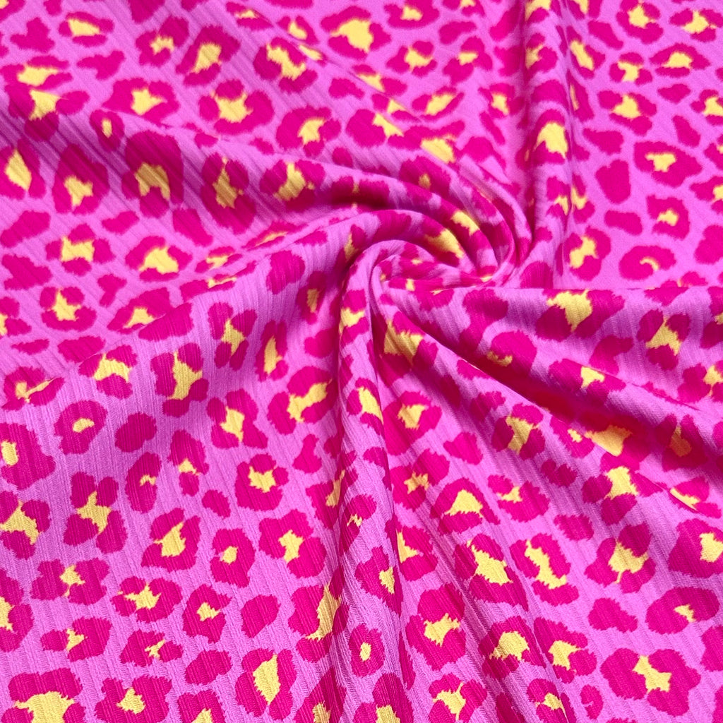 Pink + Yellow Leopard | 6x6 Scaling | Skinny Rib | Ready To Ship