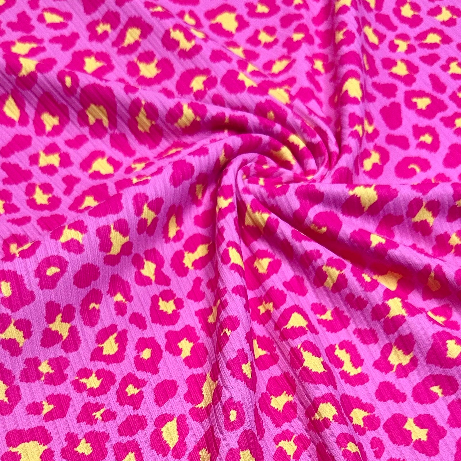 Pink + Yellow Leopard | 6x6 Scaling | Skinny Rib | Ready To Ship