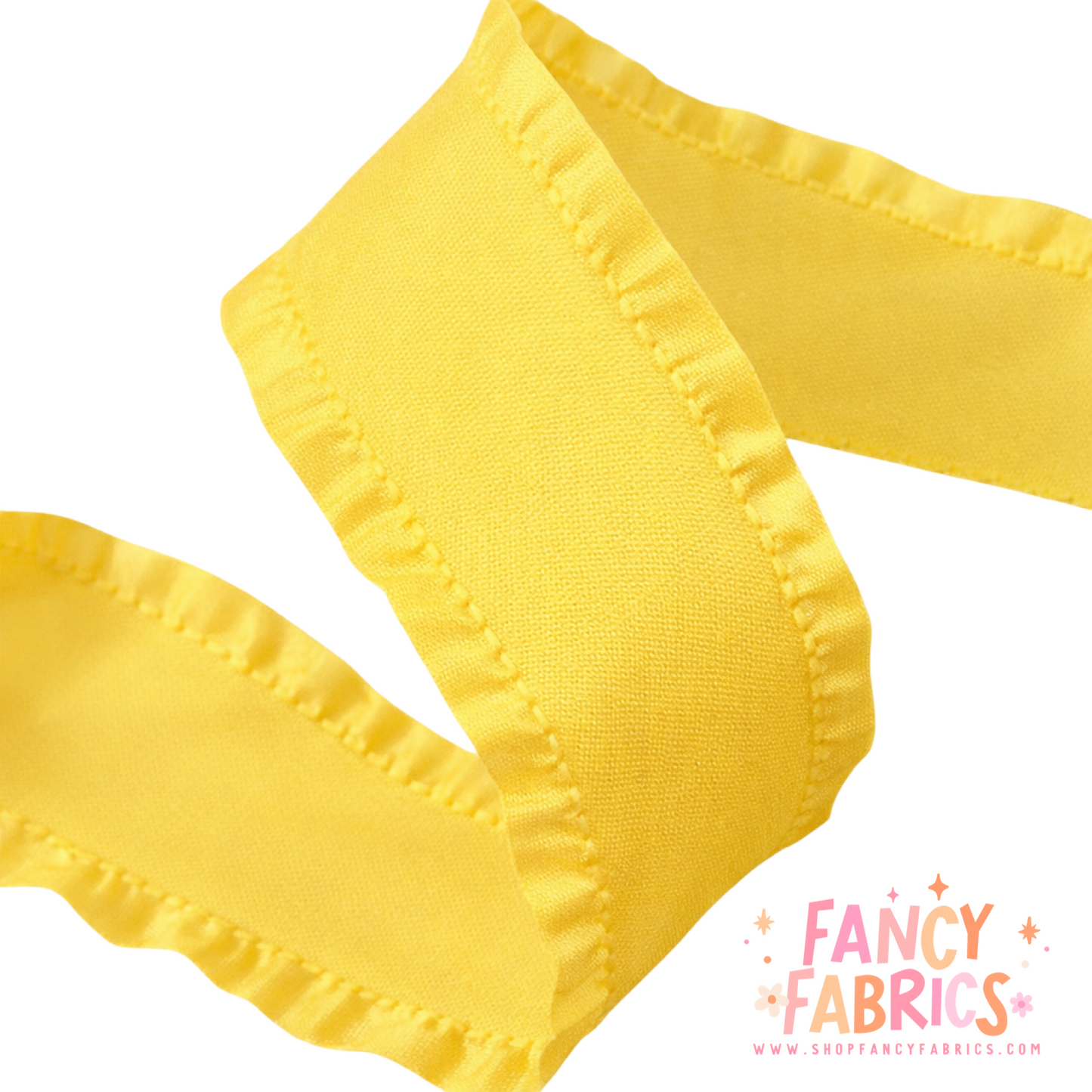 Yellow | 1.5" | Ruffle Ribbon | Ready To Ship