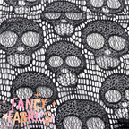 Black Skulls | Stretch Lace | Ready To Ship