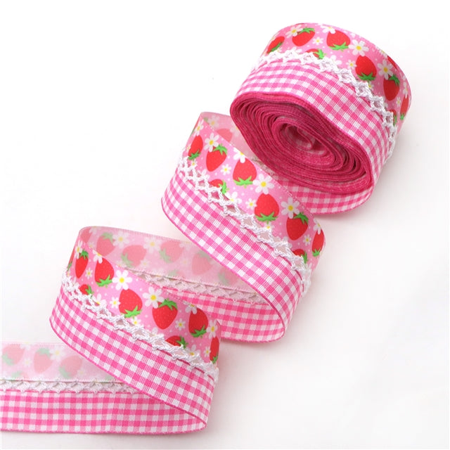Strawberry Satin Ribbon | 1.25" Center Hook Ribbon | Ready To Ship