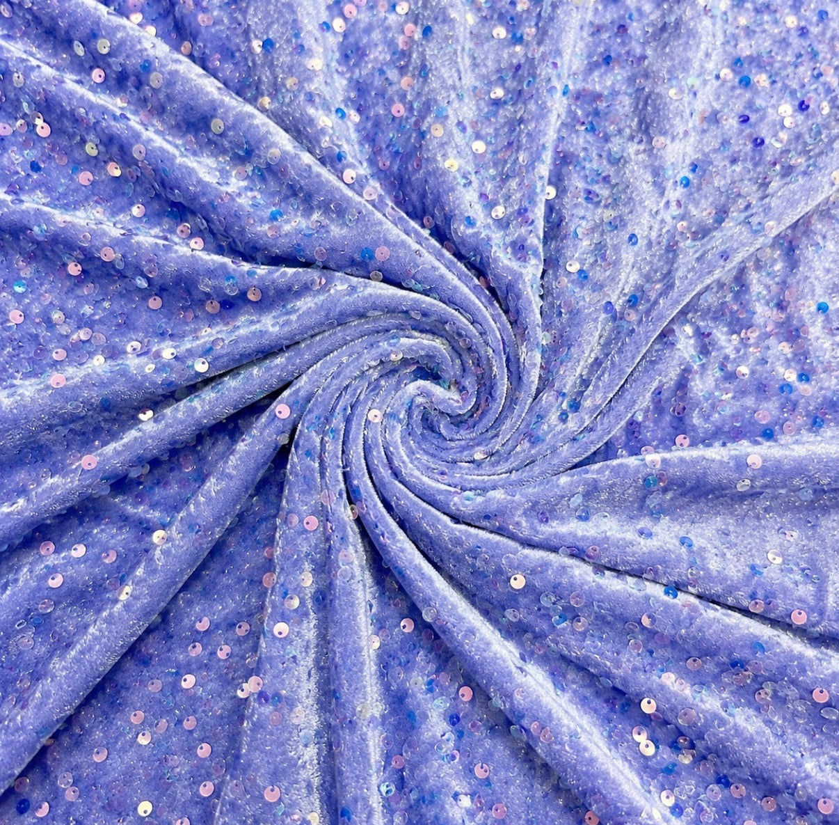 Periwinkle | Stretch Sequin Velvet | Ready to Ship