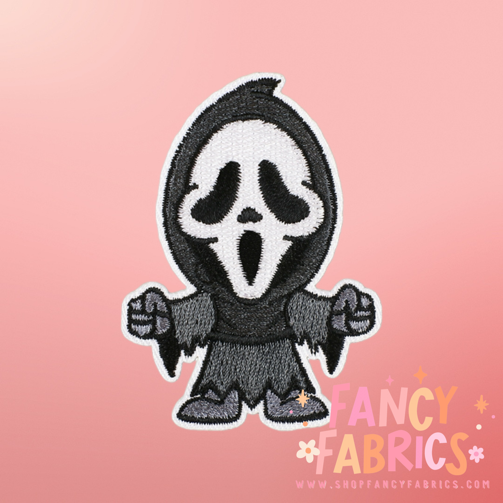 ghost face iron on patch