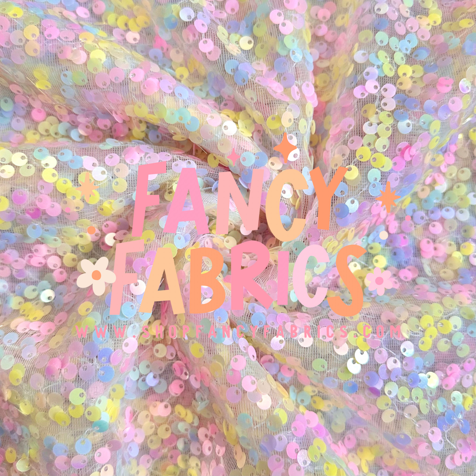 Pastel Party | Stretch Sequin Mesh