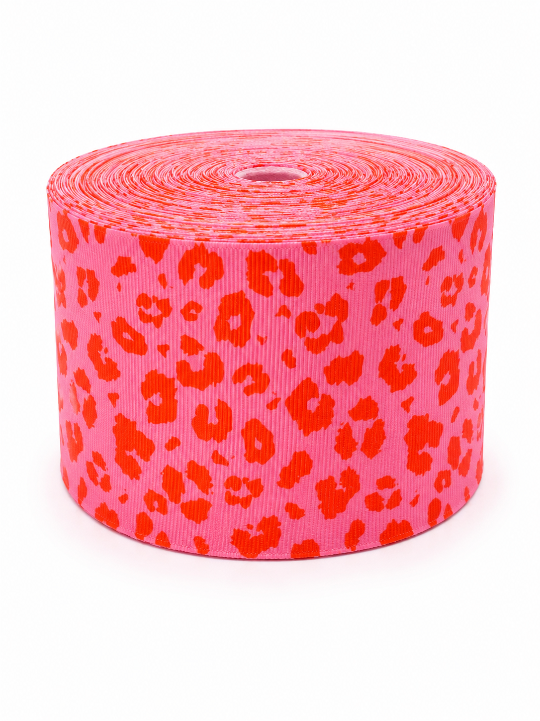 Pink + Orange Leopard | 3" Single Sided | Printed Ribbon | Ready To Ship