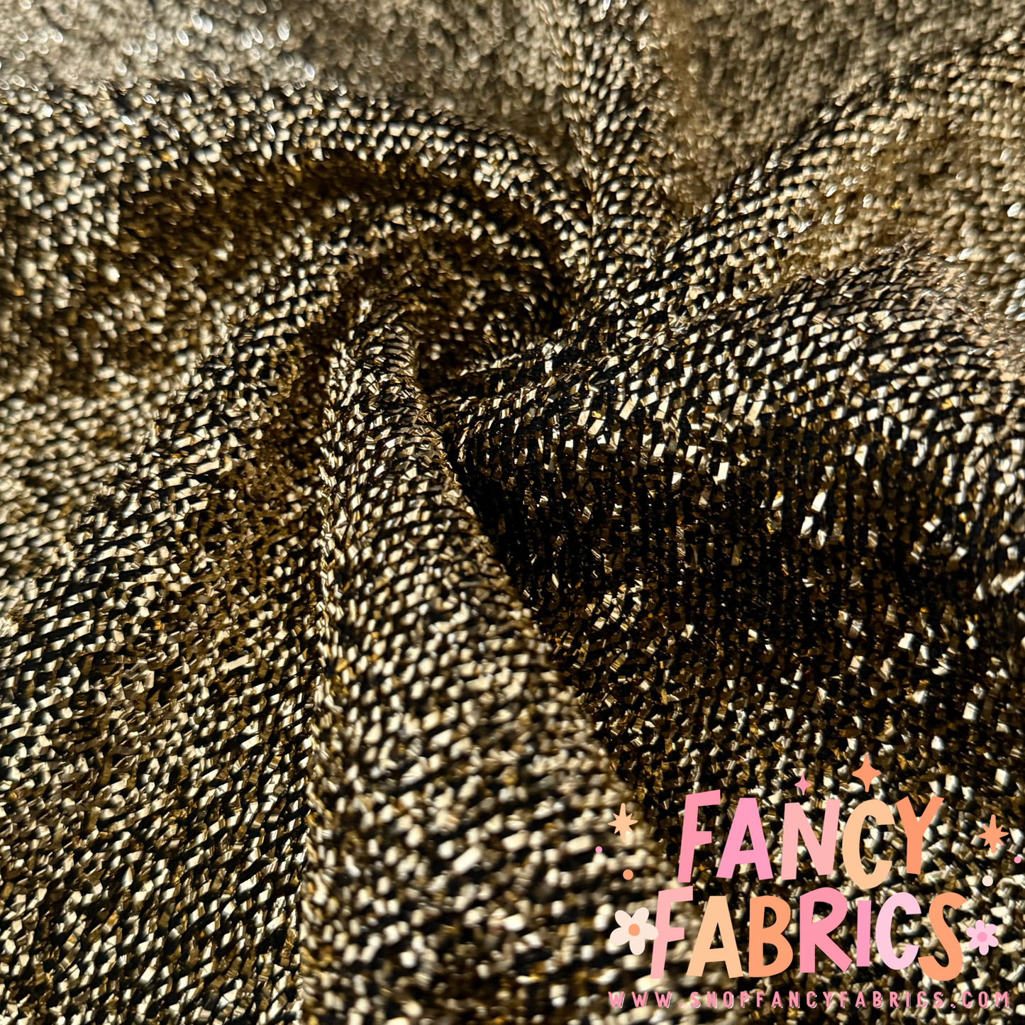 Dark Gold | Tinsel Fabric | Ready To Ship