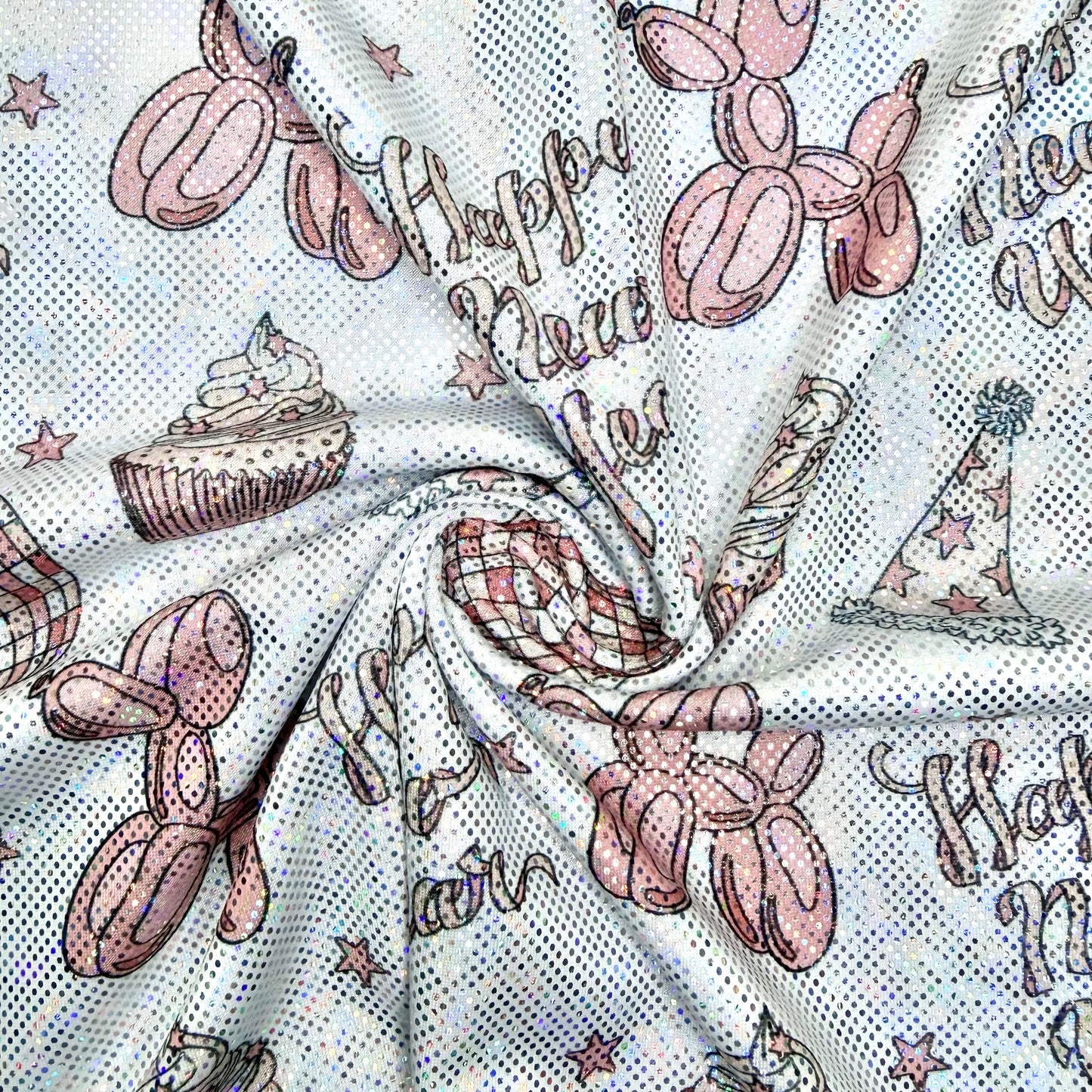 NYE Balloon Dogs | 6x6 Scaling | Printed Shattered Holographic | Ready To Ship