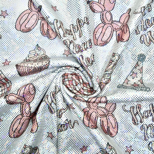 NYE Balloon Dogs | 6x6 Scaling | Printed Shattered Holographic | Ready To Ship