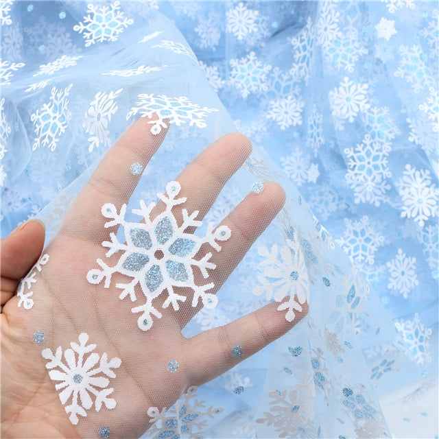Glitter Snowflakes (Blue) | Mesh | Ready To Ship