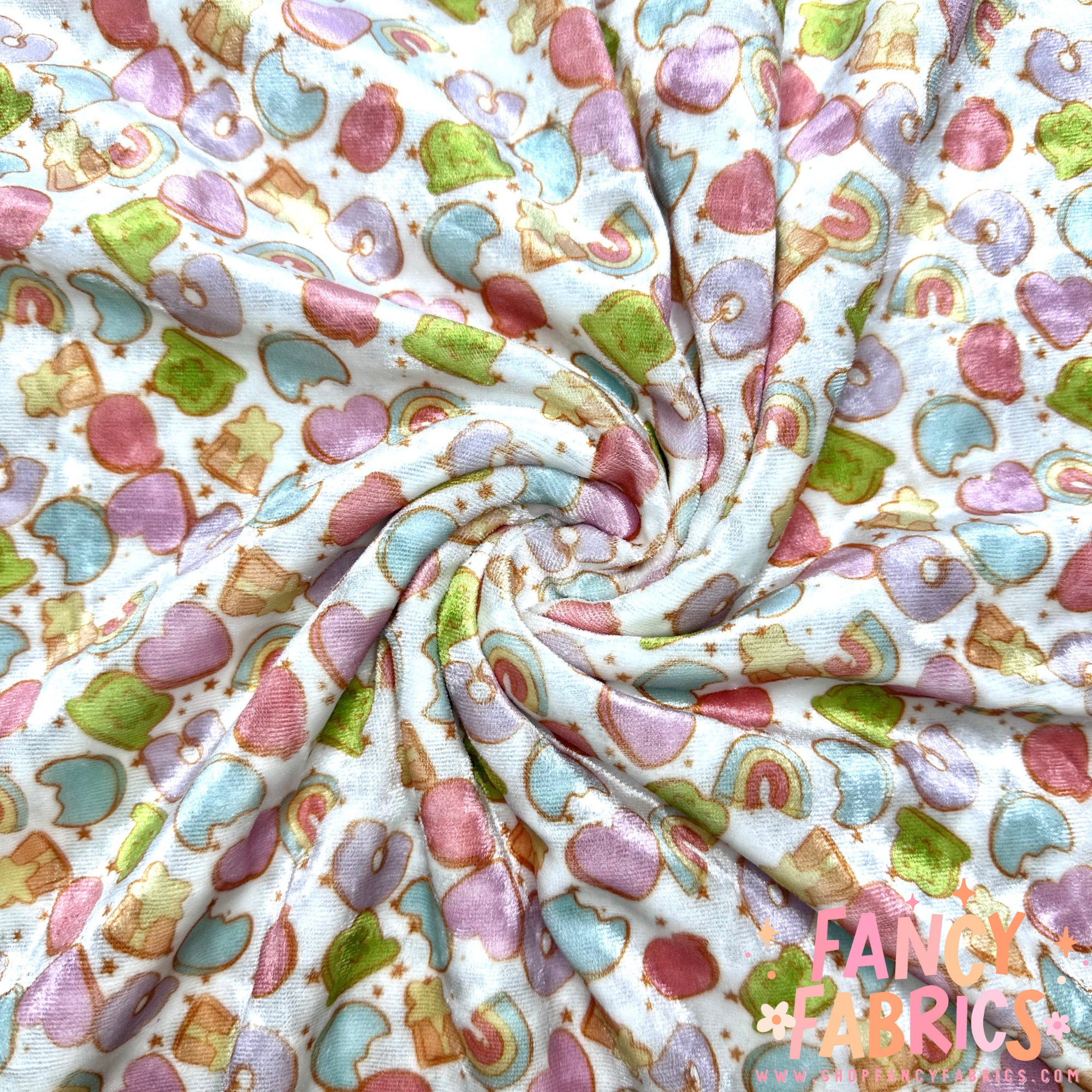 Lucky Charms | 4x4 Scaling | Crushed Stretch Velvet | Ready To Ship
