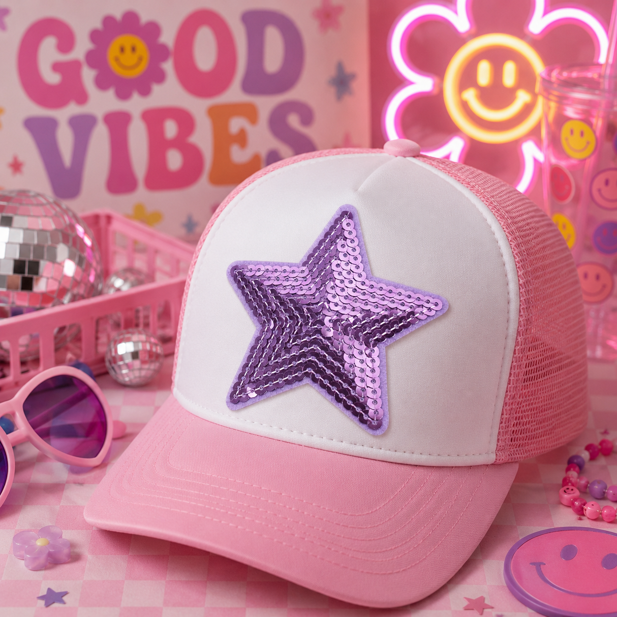 Purple Sequin Star | Iron On Patch