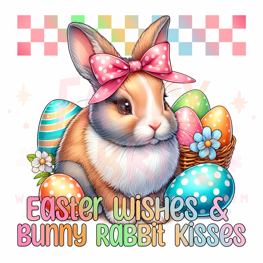 Bunny Rabbit Kisses | Toddler Size | DTF Transfer