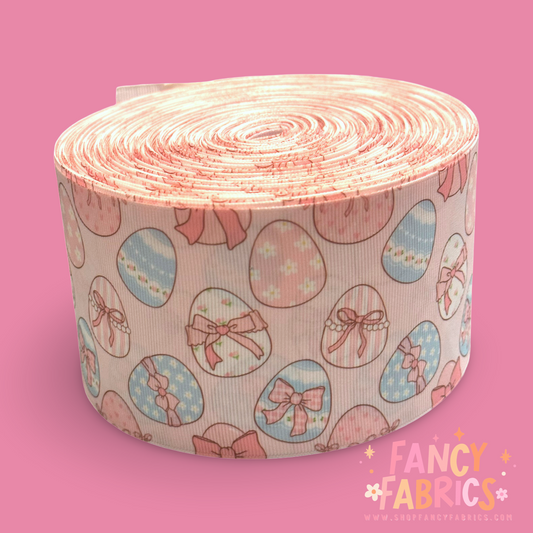 Bow Eggs | 3" Single Sided | Printed Ribbon | Ready To Ship