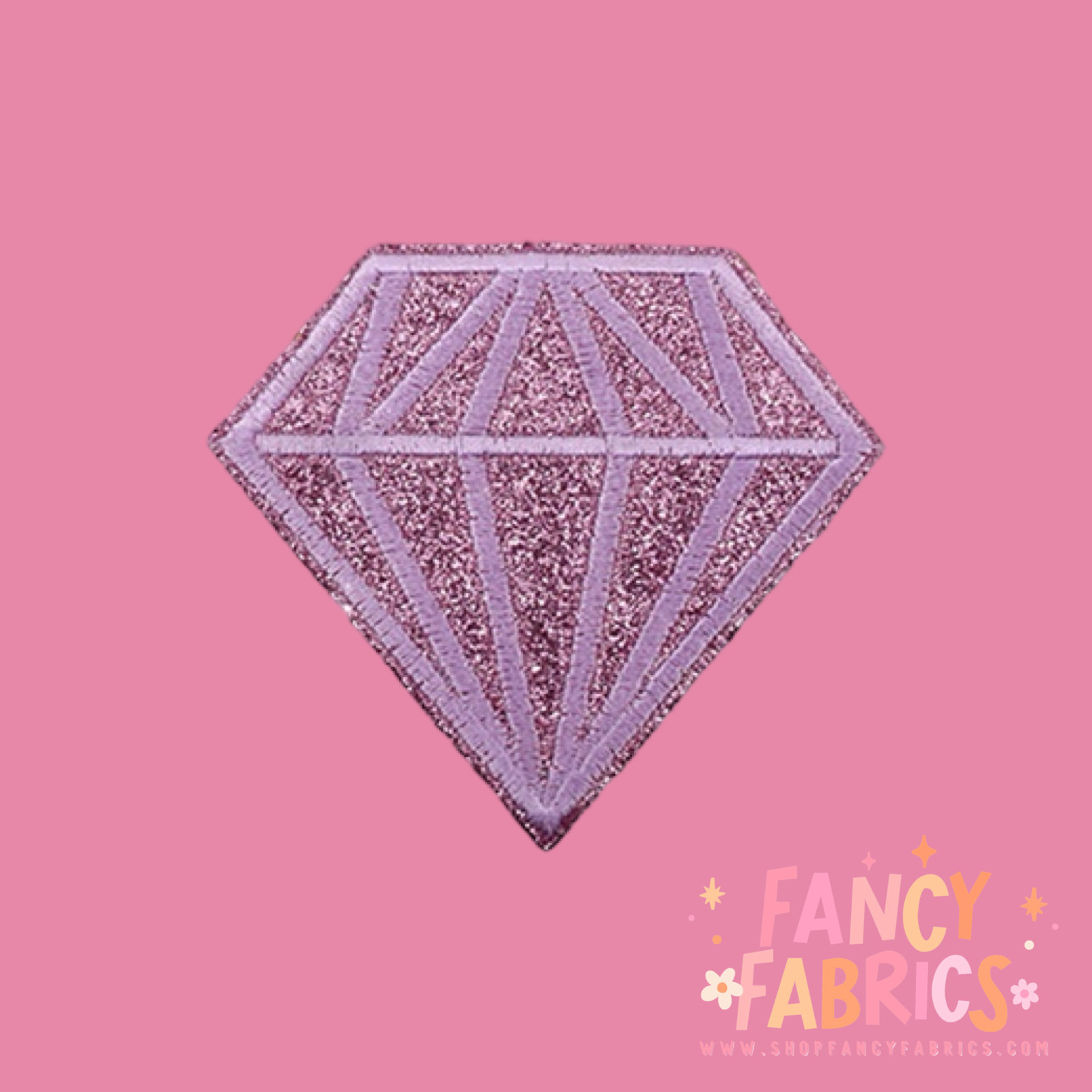 Lavender Diamond Iron on Patch