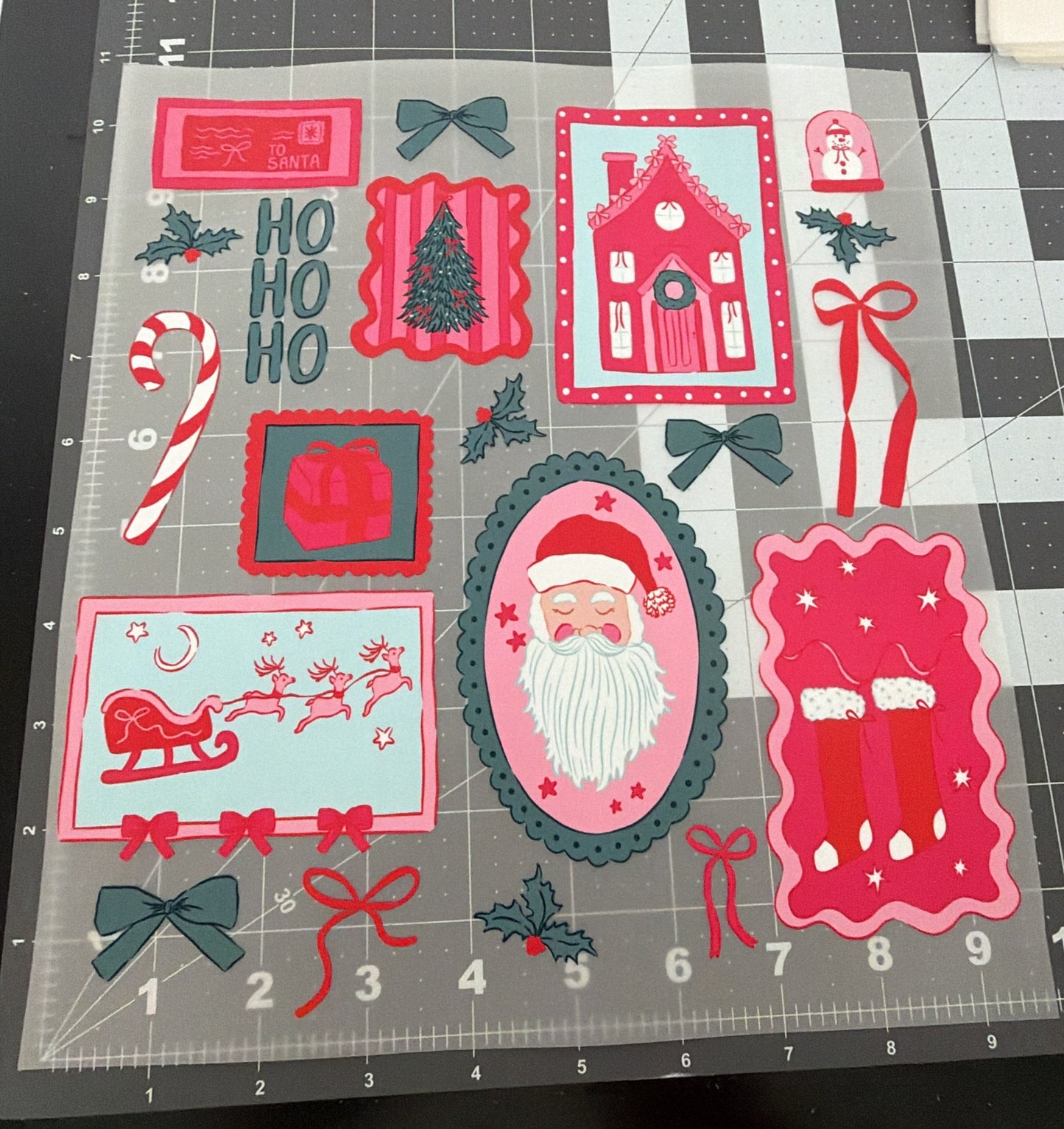 Santa Frames | Adult Size | DTF Transfer | Ready To Ship