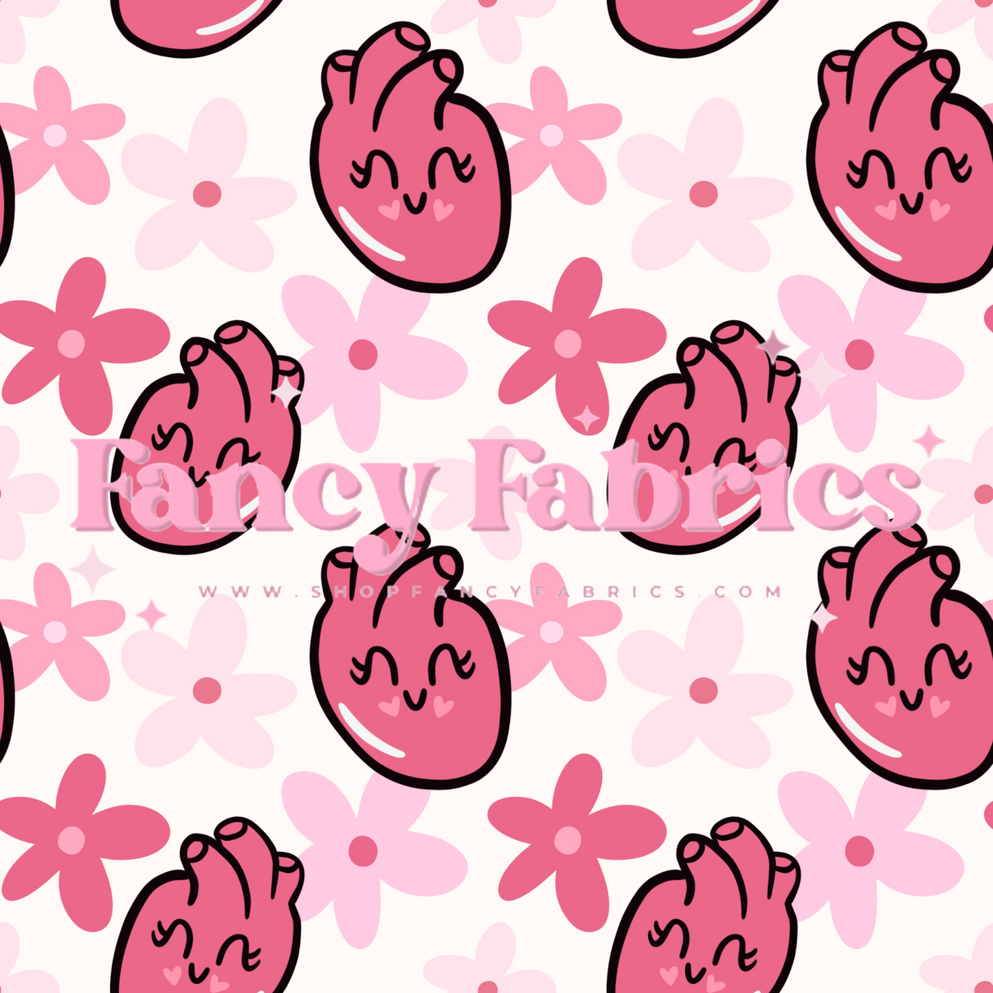 Heart Floral | PREORDER | By The Yard