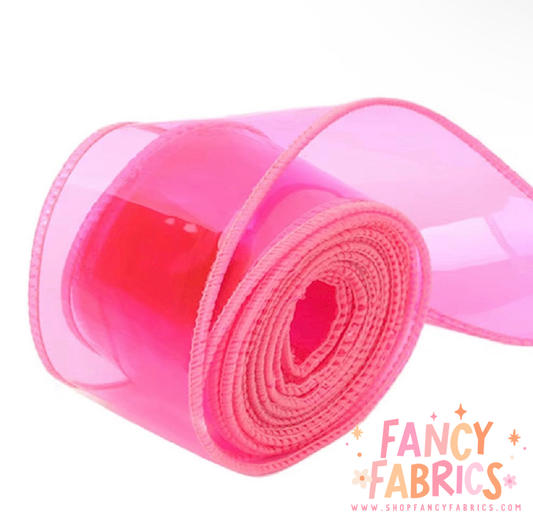 Hot Pink | 2" Jelly Ribbon | Printed Ribbon | Ready To Ship
