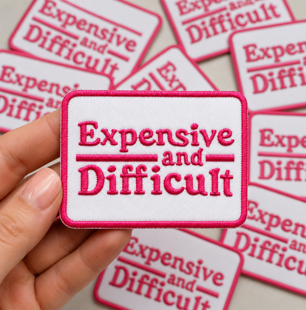 Expensive & Difficult (Pink) | Iron On Patch