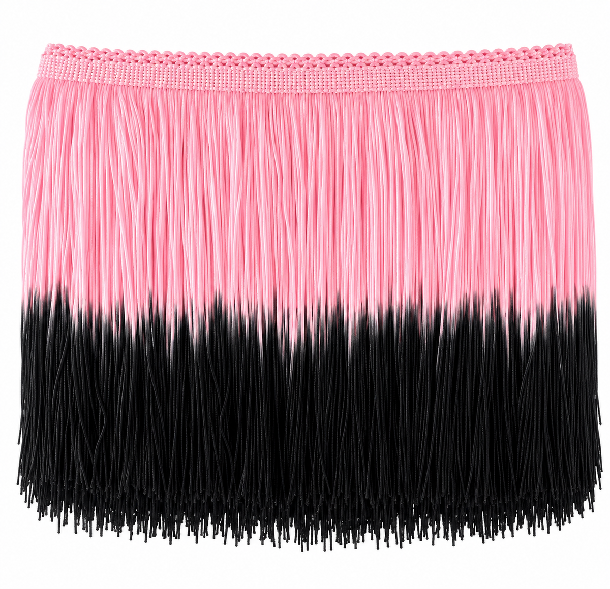 Pink + Black | Ombré Fringe | By The Yard