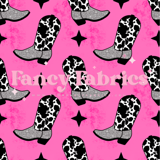 Cow Print Boots | PREORDER | By The Yard