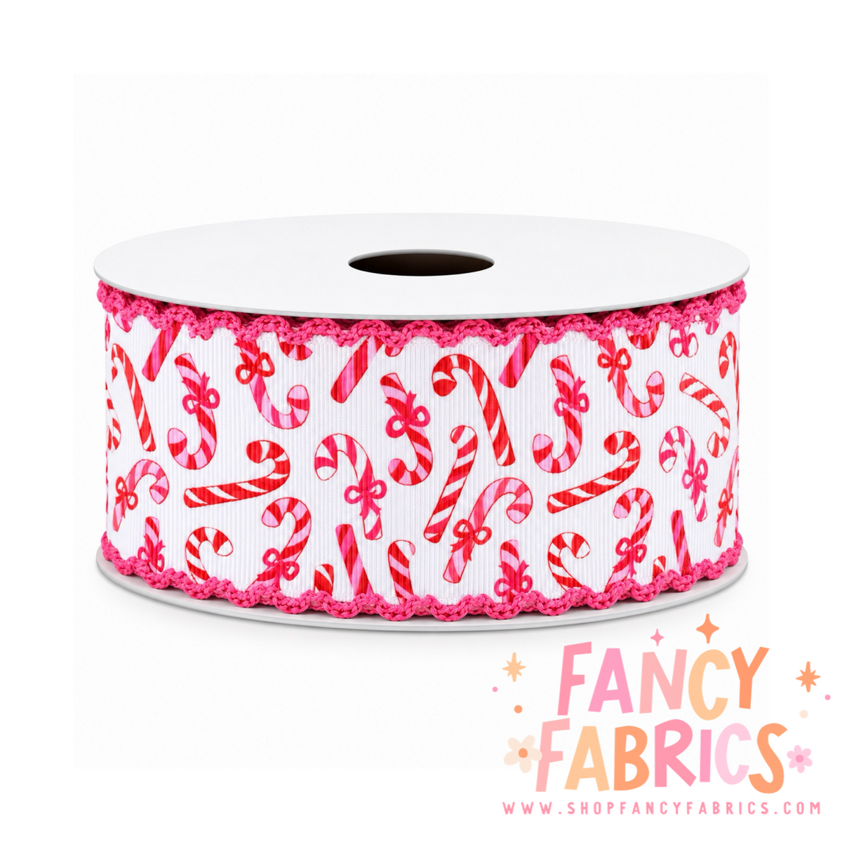 Candy Cane Girly | 2" Single Sided | Moonstitch Printed Ribbon | Ready To Ship