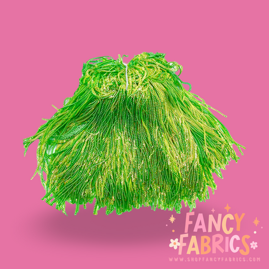 Grinch Green | Sequin Fringe | Sold By The Yard