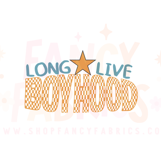 Long Live Boyhood (Checkers) | Child Size | DTF Transfer