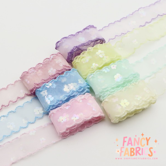 Spring Floral (Holo) | 1.5" Moon Ribbon | Ready To Ship