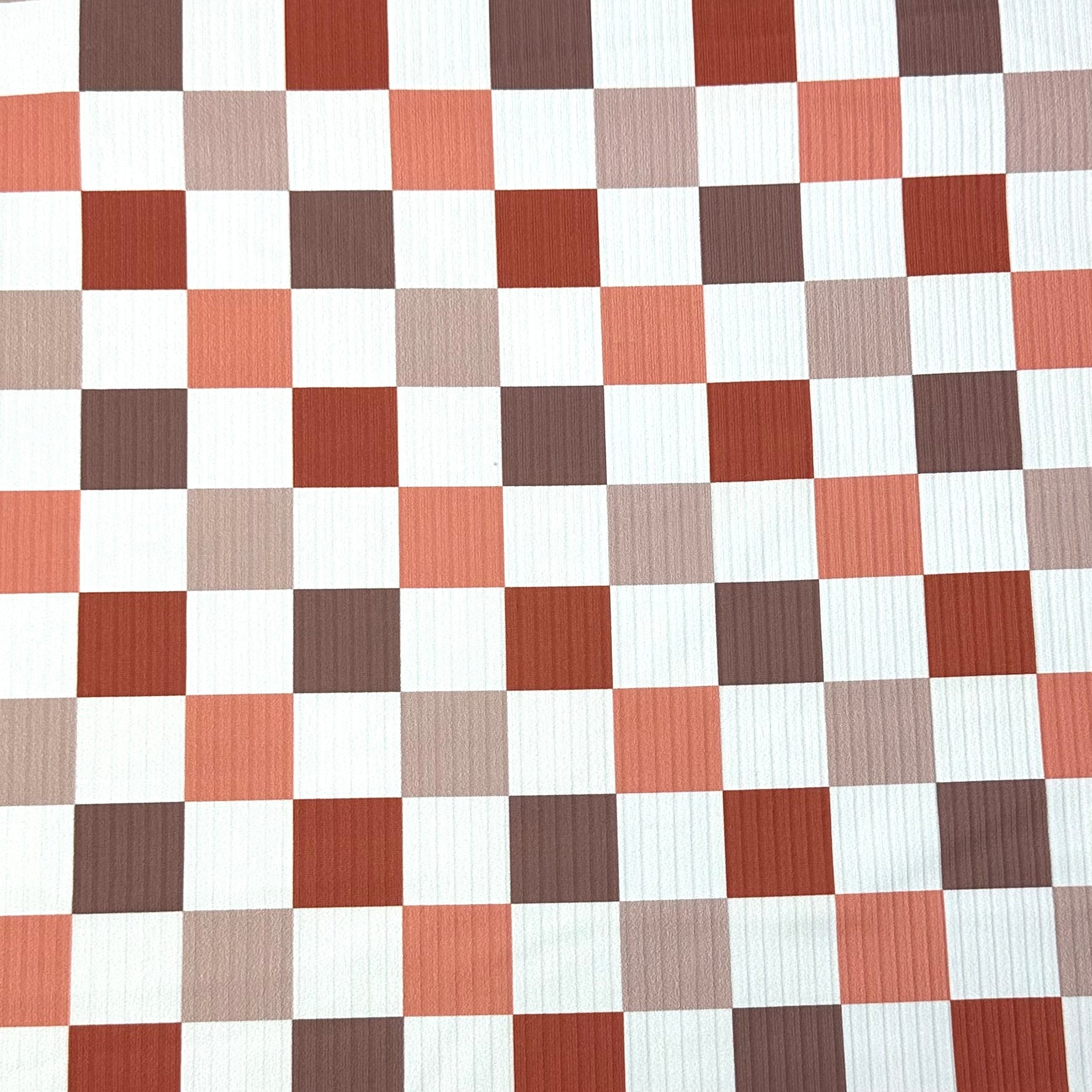 Brown Checkers | 8x8 Scaling | Skinny Rib | Ready To Ship