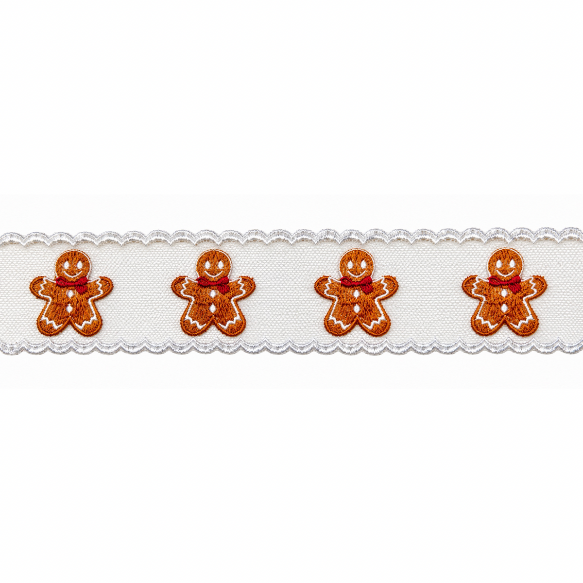 Gingerbread Man | 2" Lace Ribbon | Ready To Ship