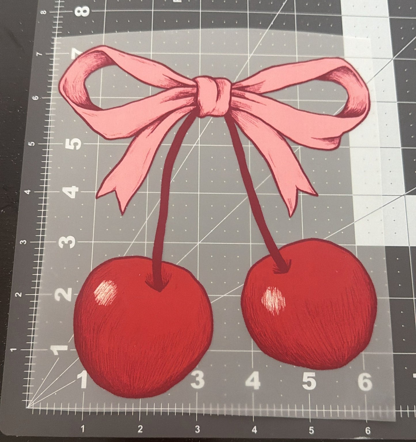 Cherry Bow | Child Size | DTF Transfer