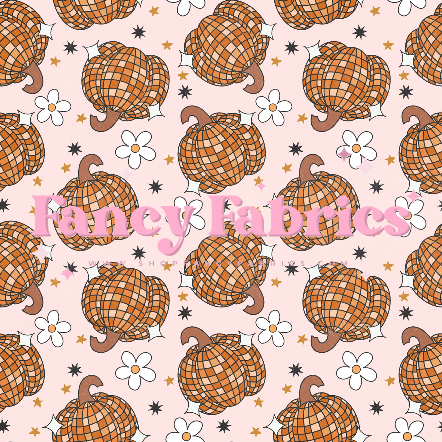 Disco Pumpkin Floral | PREORDER | By The Yard