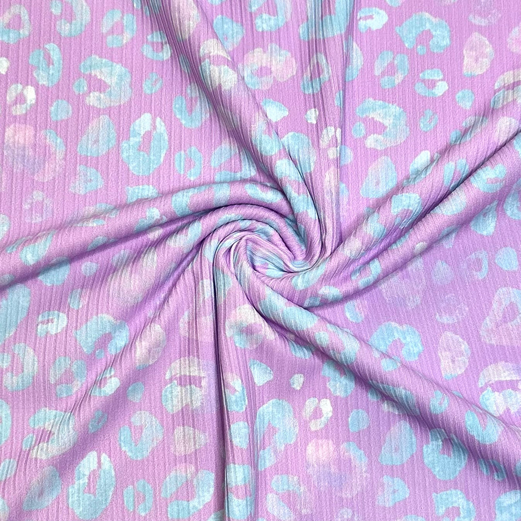 Purple + Blue Leopard | 6x6 Scaling | Skinny Rib | Ready To Ship