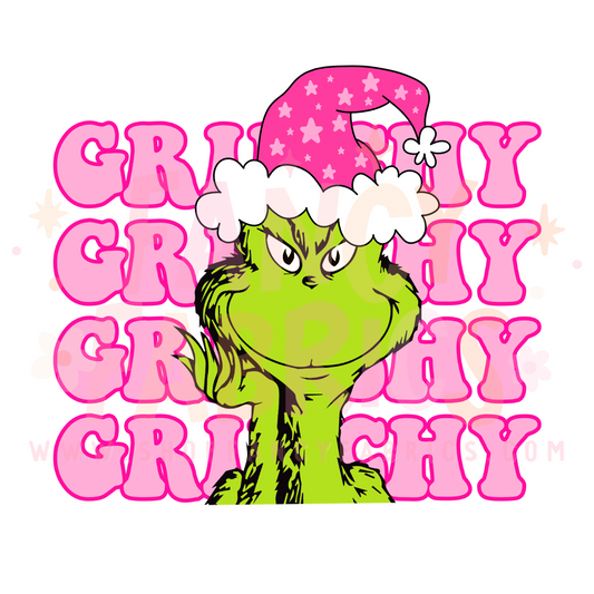 Grinchy (Pink) | Adult Size | DTF Transfer | Ready To Ship