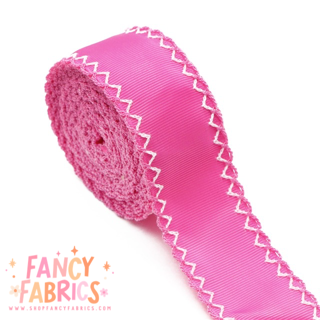 Bright Pink | 1.5" Single Sided | Grosgrain Ribbon | Ready To Ship