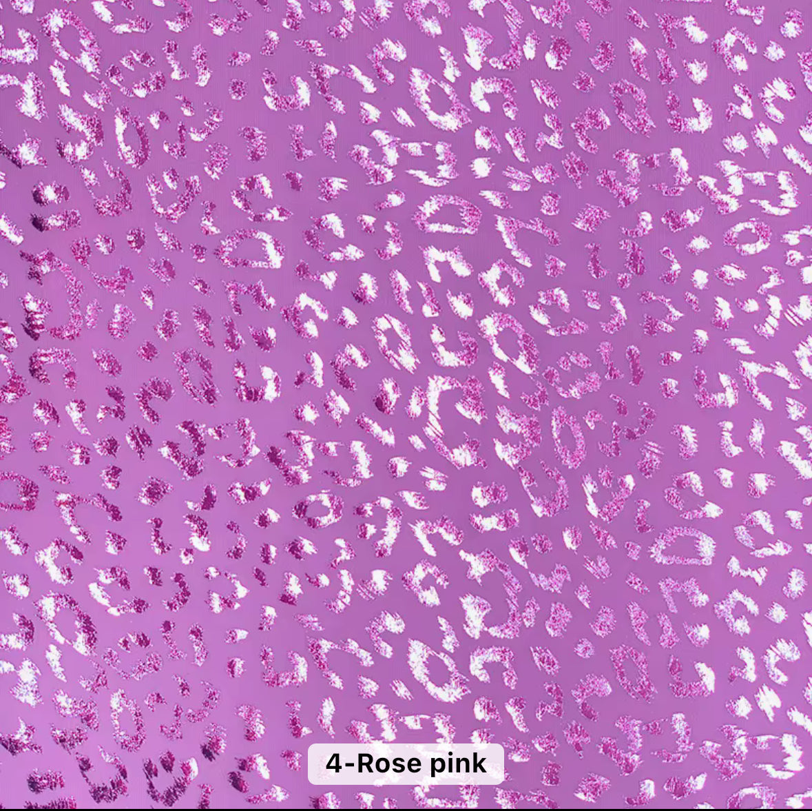 Rose Pink Leopard | Foil Spandex