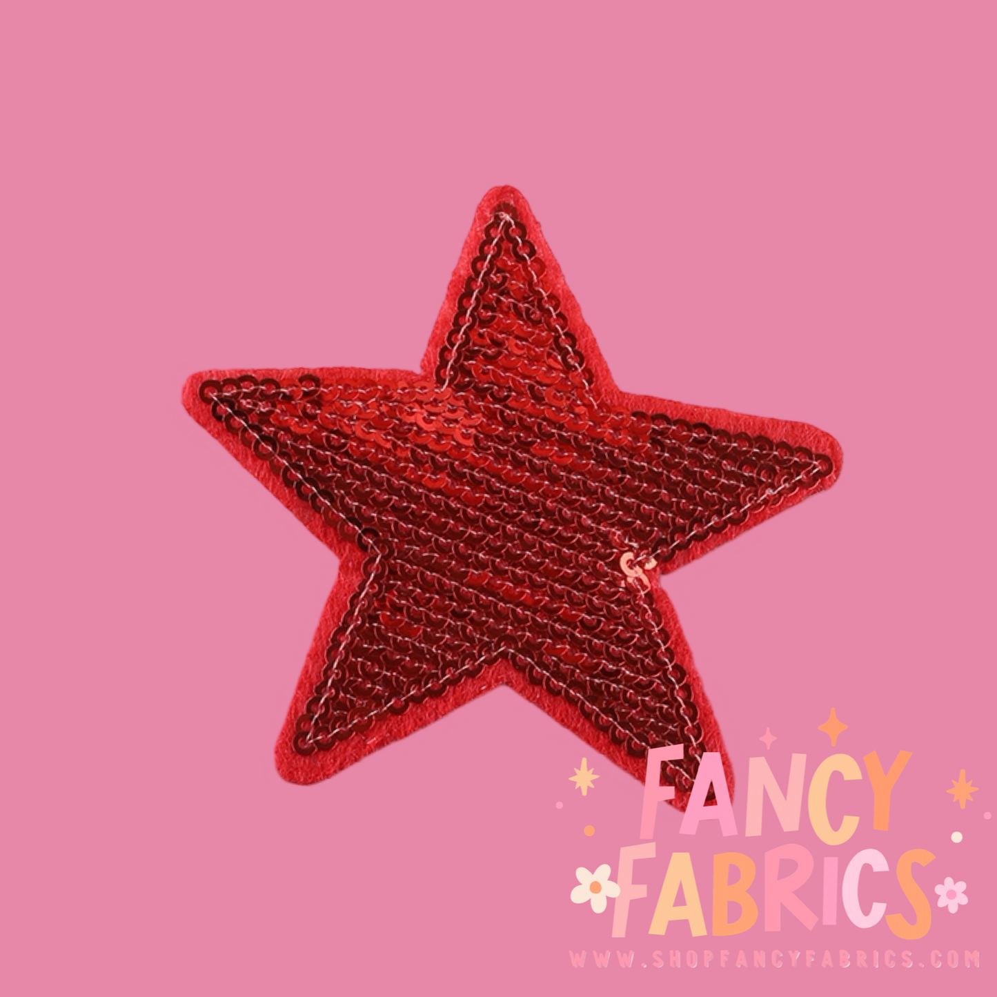 Red Sequin Star | Iron On Patch