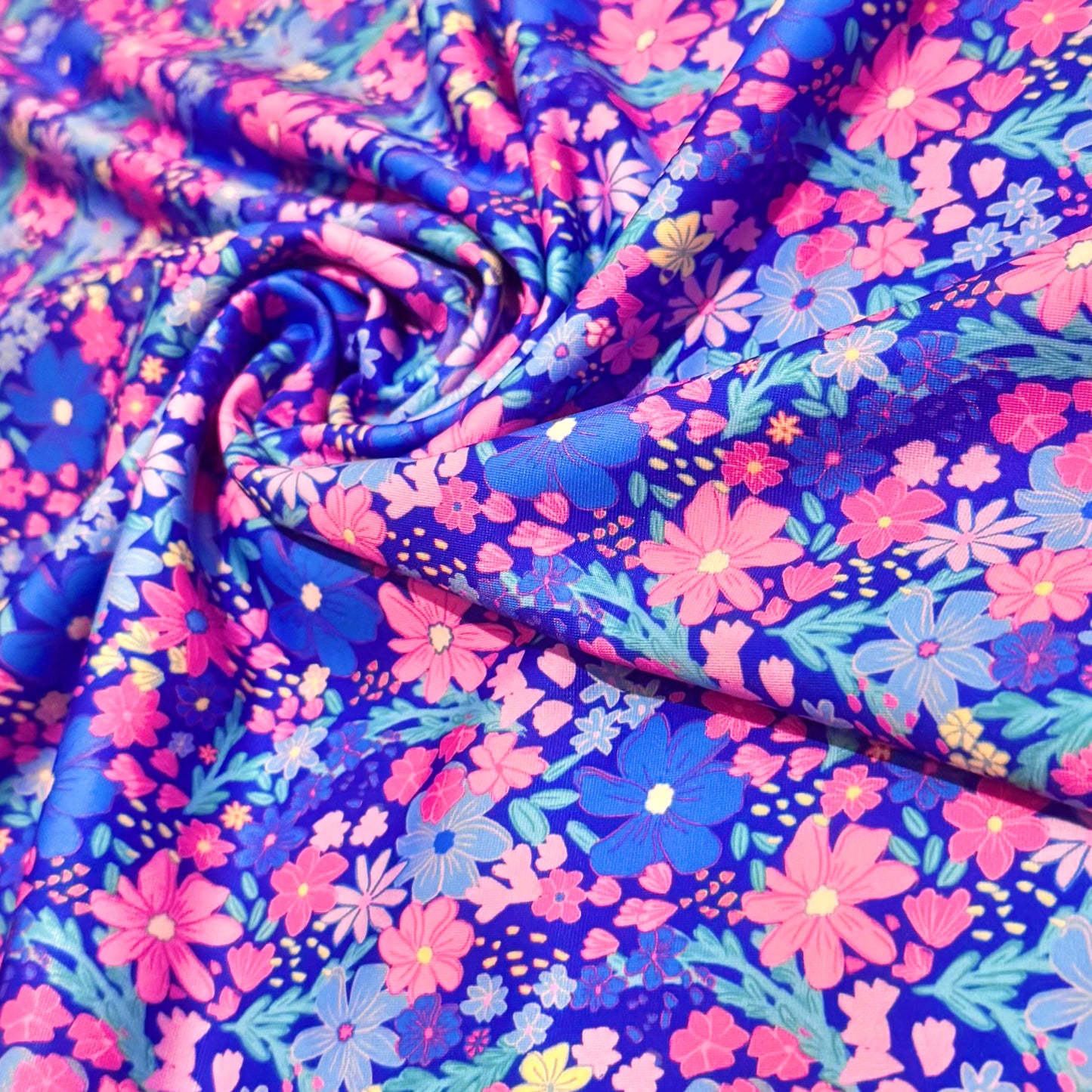 Blue Floral | Swim | 4x4 Scaling | Ready To Ship