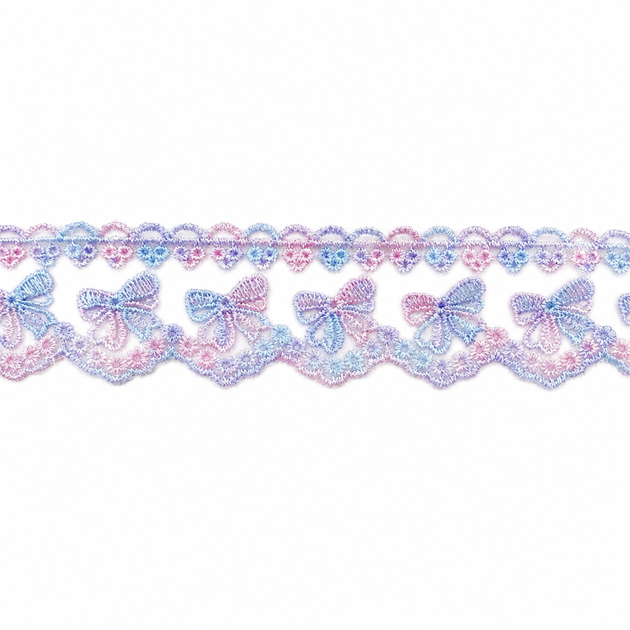 Girly Bows | Embroidered Lace Trim | Ready To Ship