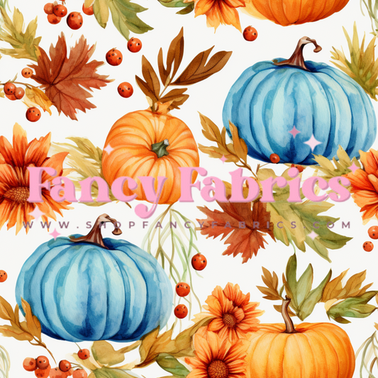 Blue Pumpkins | PREORDER | By The Yard