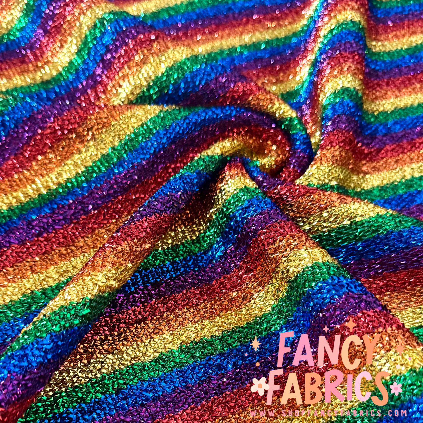 Rainbow | Tinsel Fabric | Ready To Ship