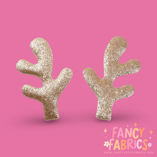 Gold Glitter | Reindeer Antlers | Ready To Ship