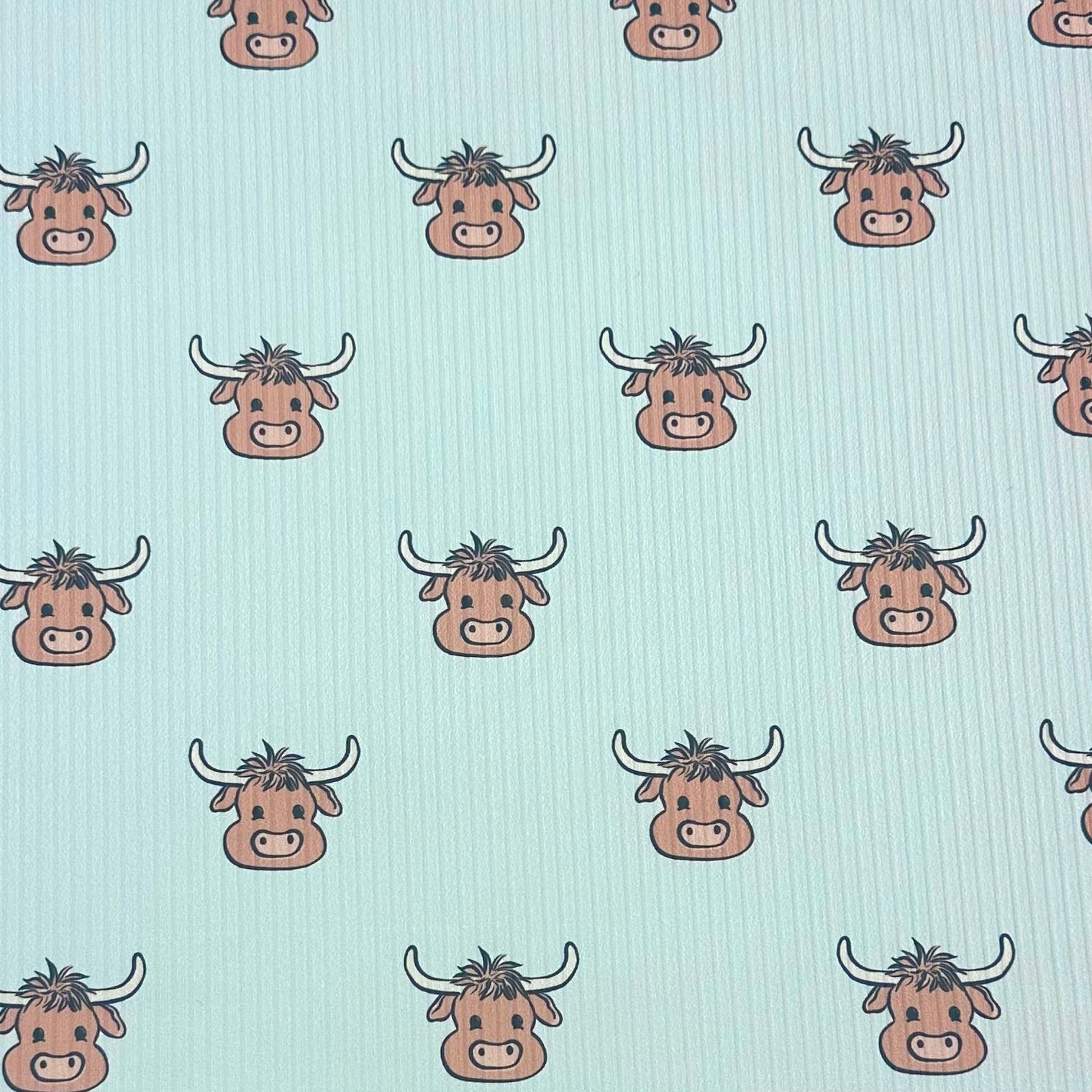 Blue Cows | 8x8 Scaling | Skinny Rib | Ready To Ship