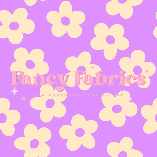 Purple Simple Flowers | PREORDER | By The Yard