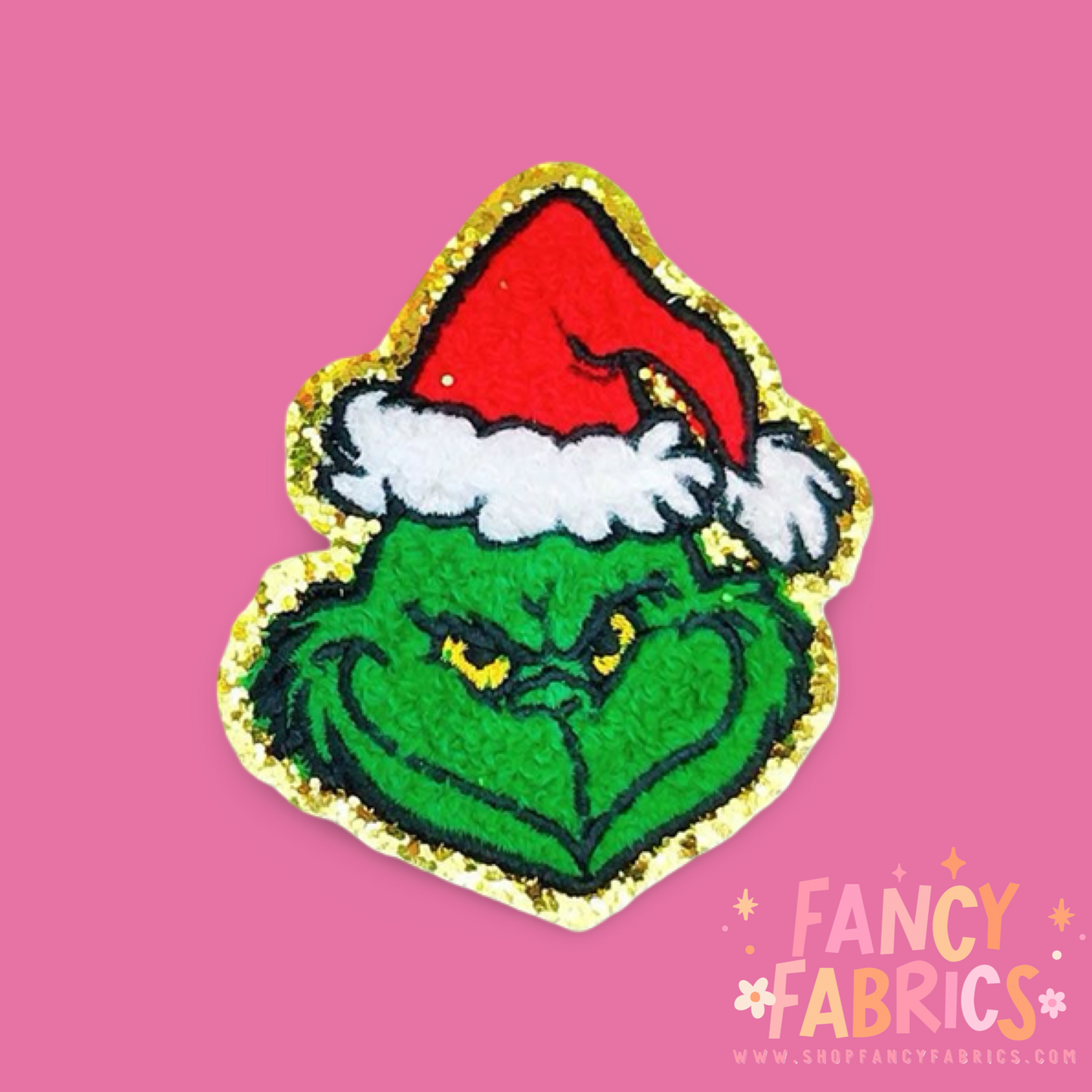 Classic Grinch (Glitter) | Iron On Patch