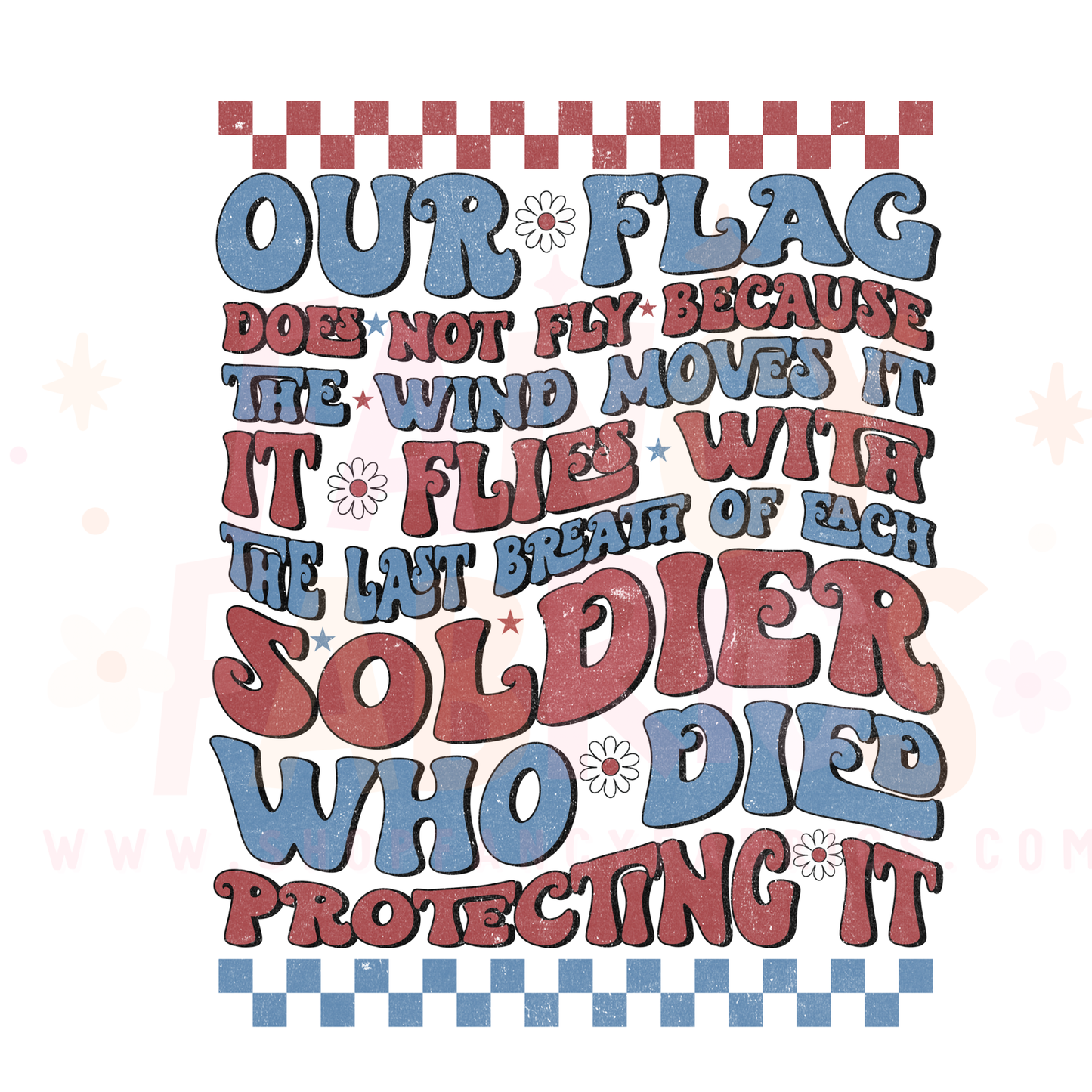 Our Flag | Adult Size | DTF Transfer | Ready To Ship