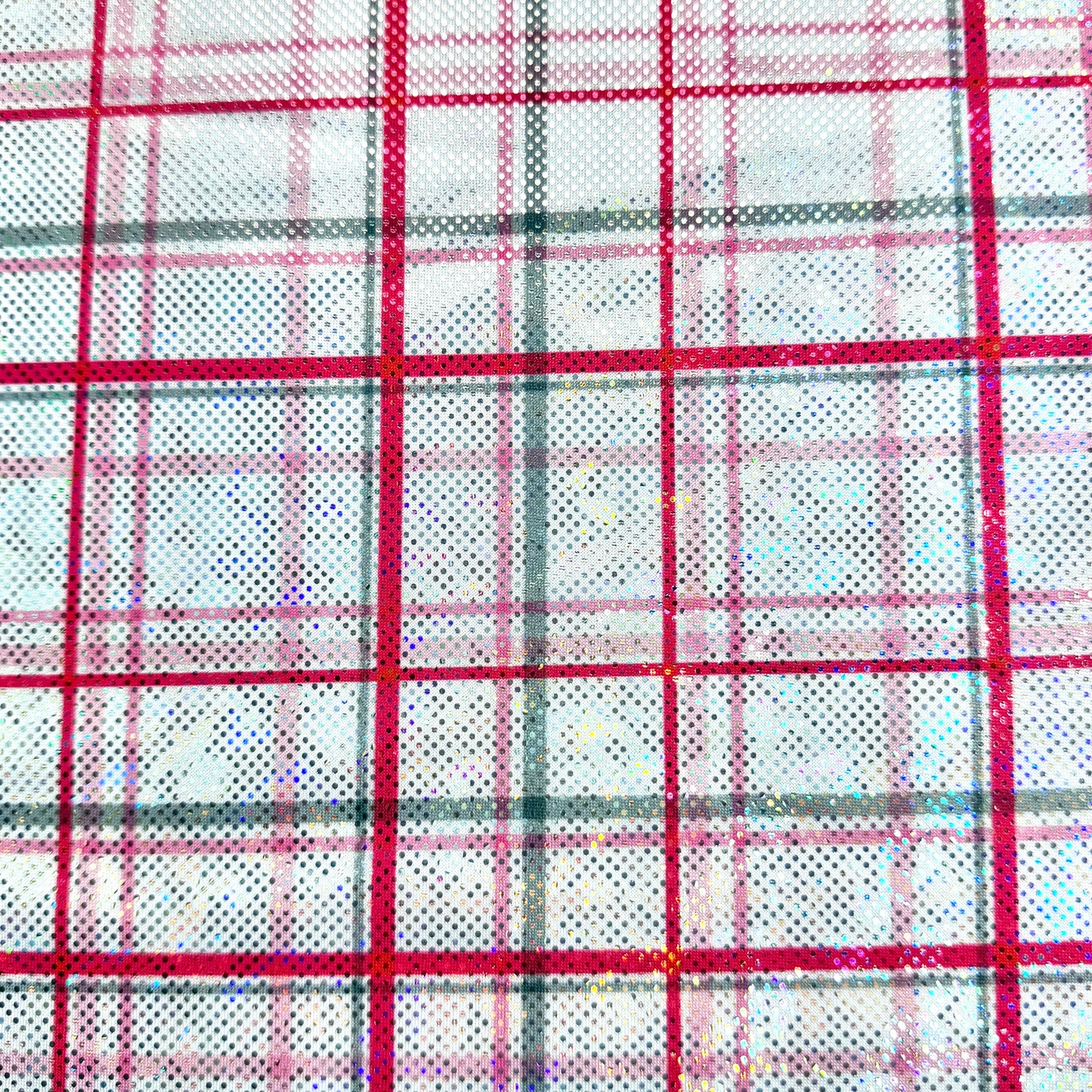 Simple Plaid | 4x4 Scaling | Printed Shattered Holographic | Ready To Ship