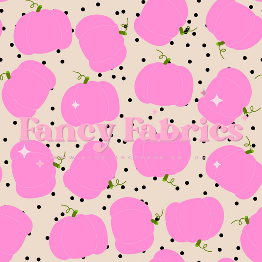 Pink Pumpkin Dots | PREORDER | By The Yard