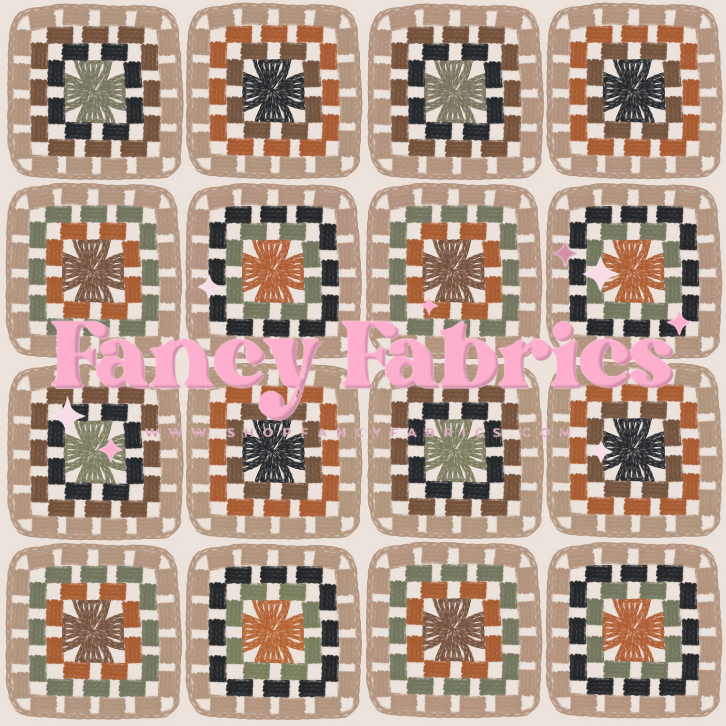 Lauren Liza Designs | Boho Crochet Squares | PREORDER | By The Yard