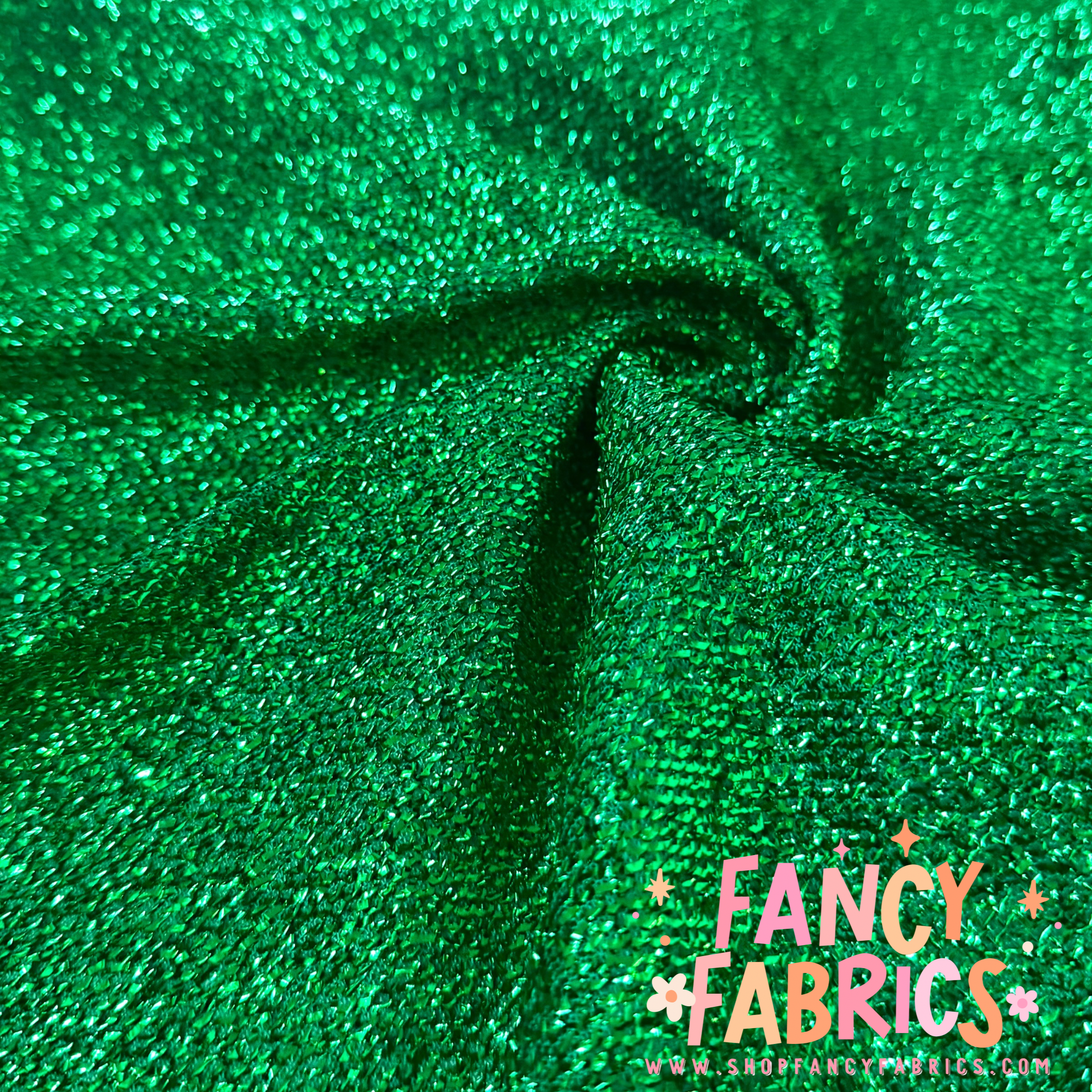 True Green | Tinsel Fabric | Ready To Ship